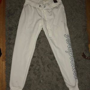 White joggers